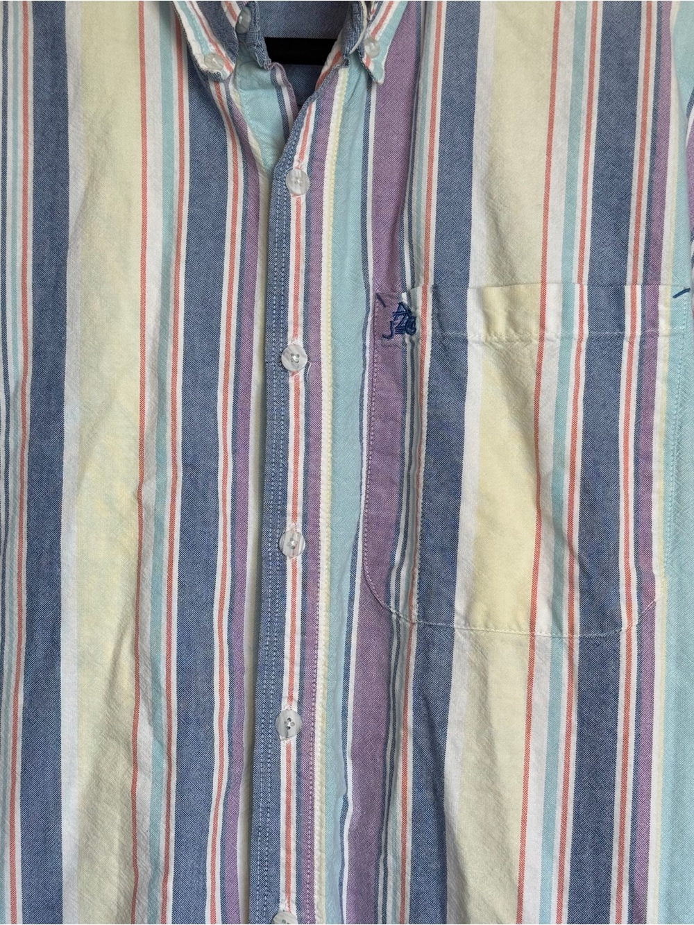 Vintage 90s Arizona Jean Company Men’s L Striped Shirt Cotton Haiti 1117